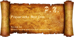Poparadu Norina névjegykártya